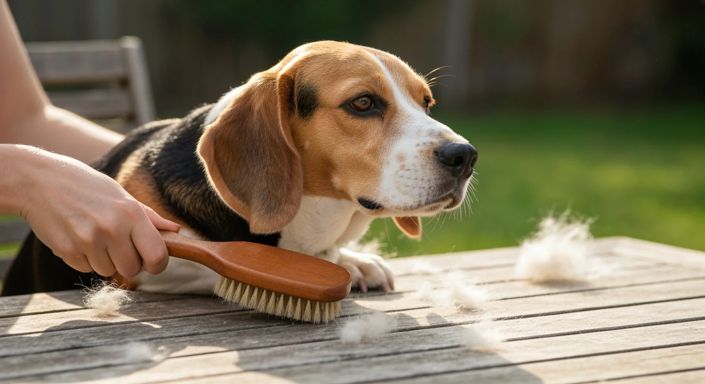 Un petit chien à poil long et un beagle sur un canapé