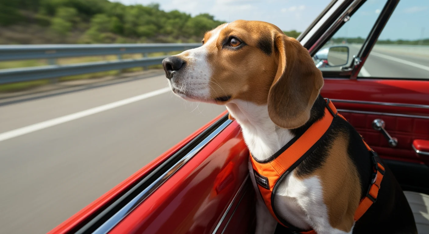 Partir en escapade sobre avec son beagle, bagage léger et train