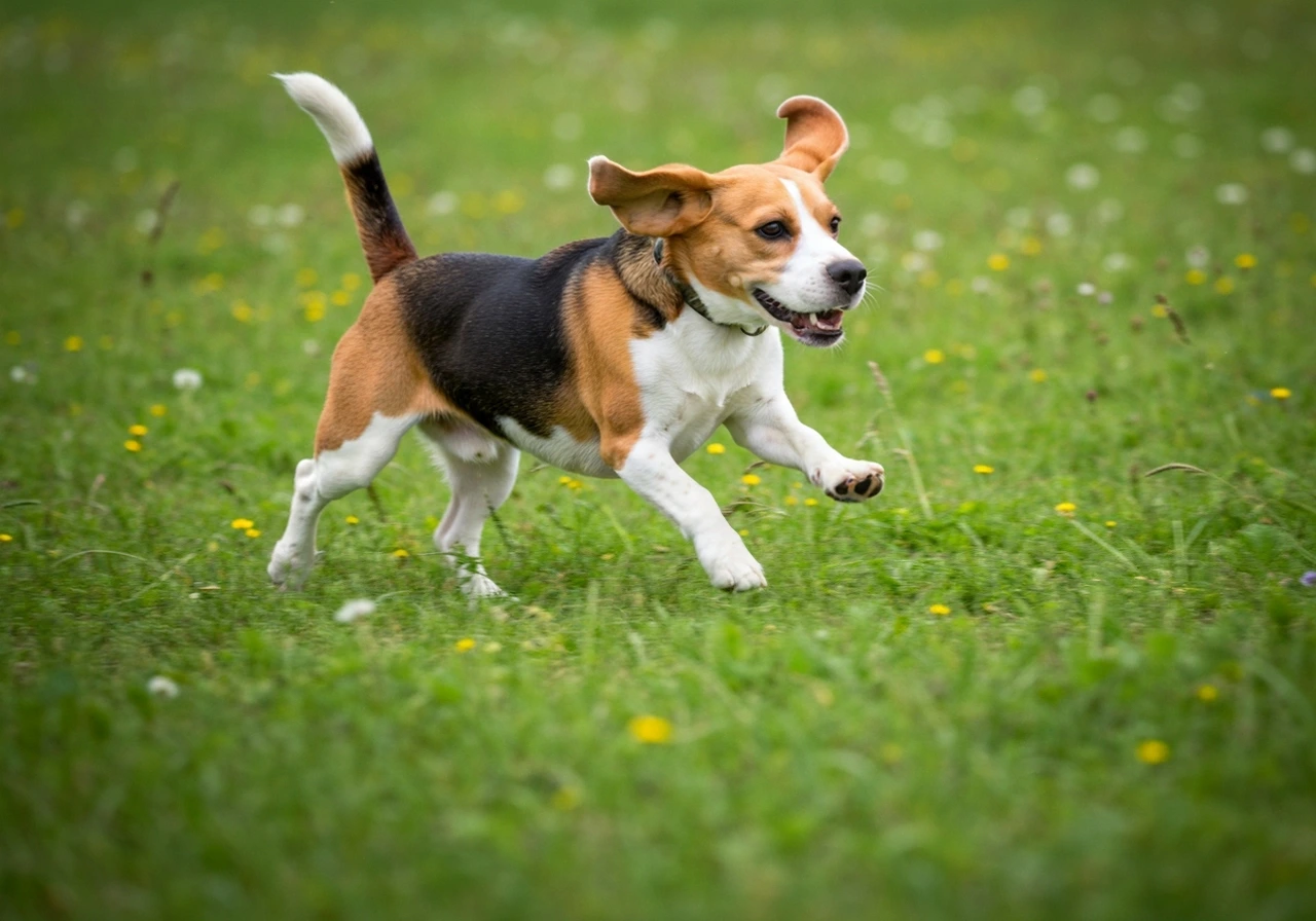 Beagle adulte en pleine forme